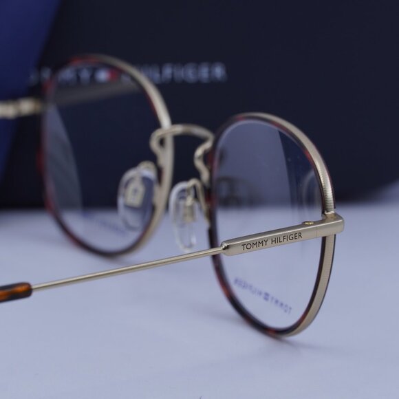 Tommy Hilfiger TH 1726 0AOZ 00 Round Eyeglasses – Matte Gold 50mm - Picture 8 of 9